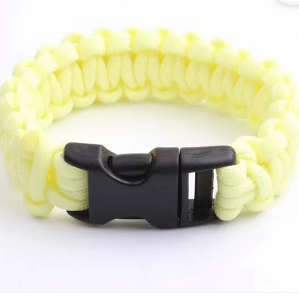 Yellow Paracord Glow In Dark Bracelet